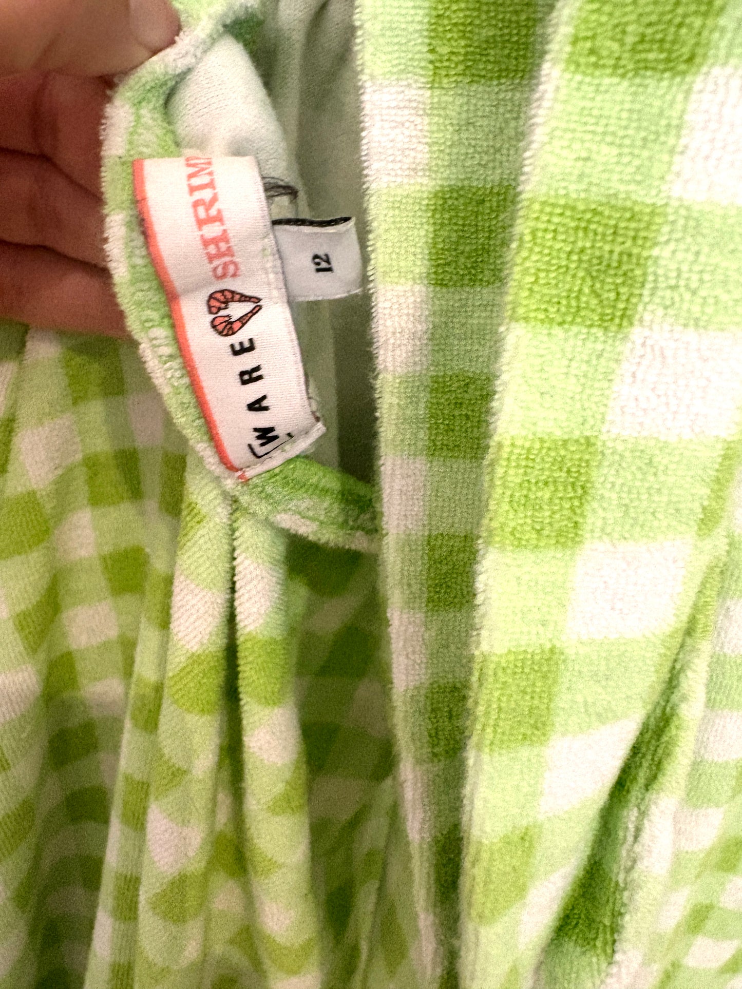 Shrimps x Warehouse Gingham Towel Dress UK 6