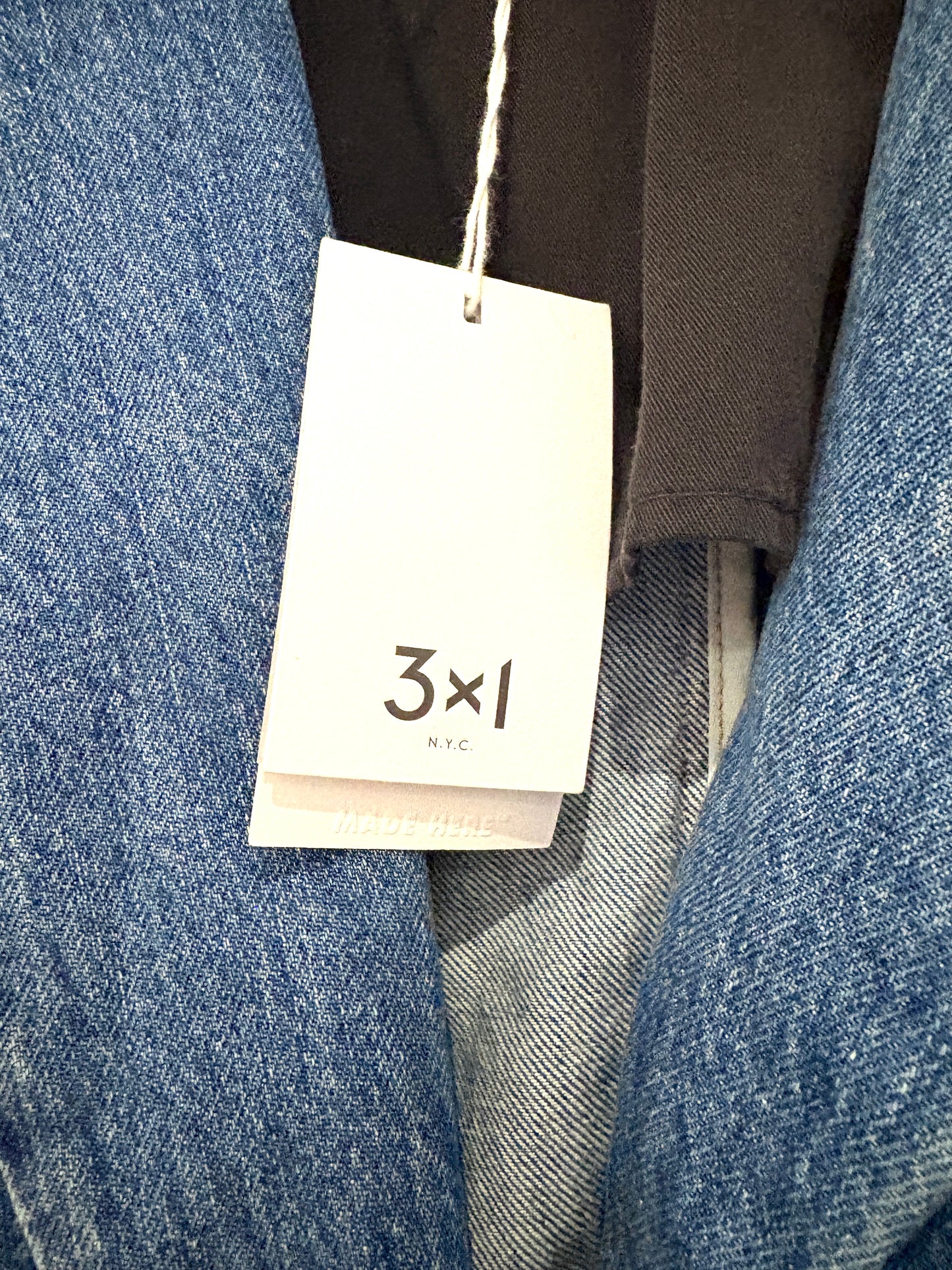 3x1 N.Y.C Padded Denim Blazer Jacket XS