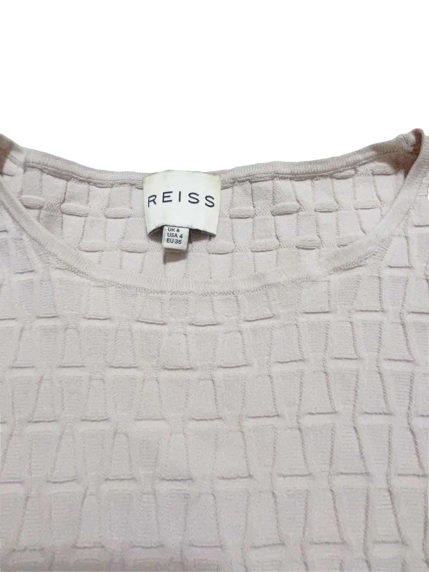 Reiss Nude Stretch Flare Dress UK 8 image 4
