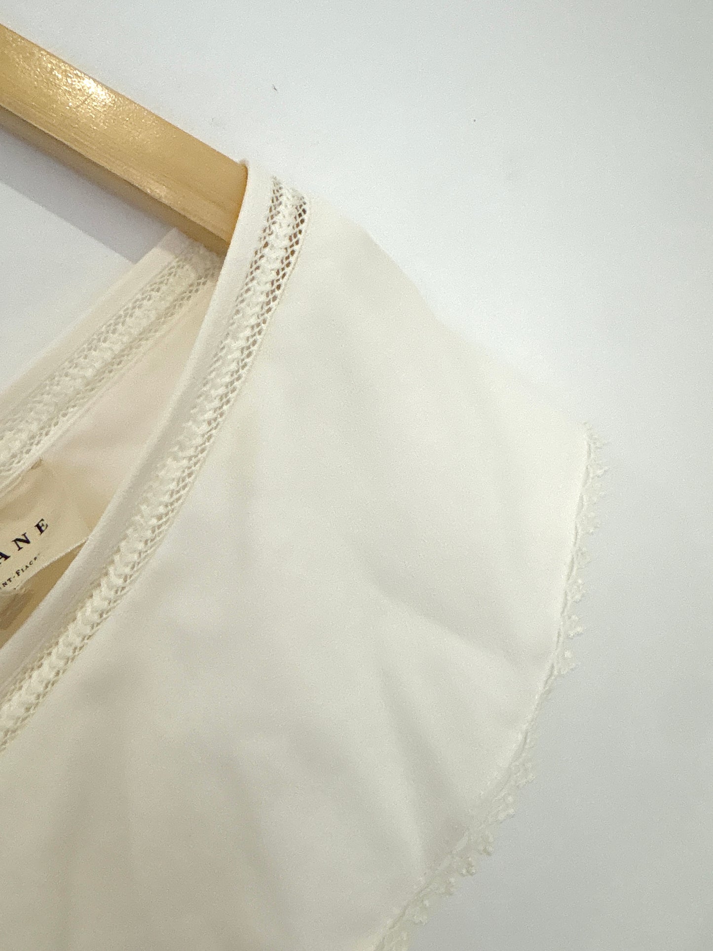 Sézane White Ruffle Blouse UK 6