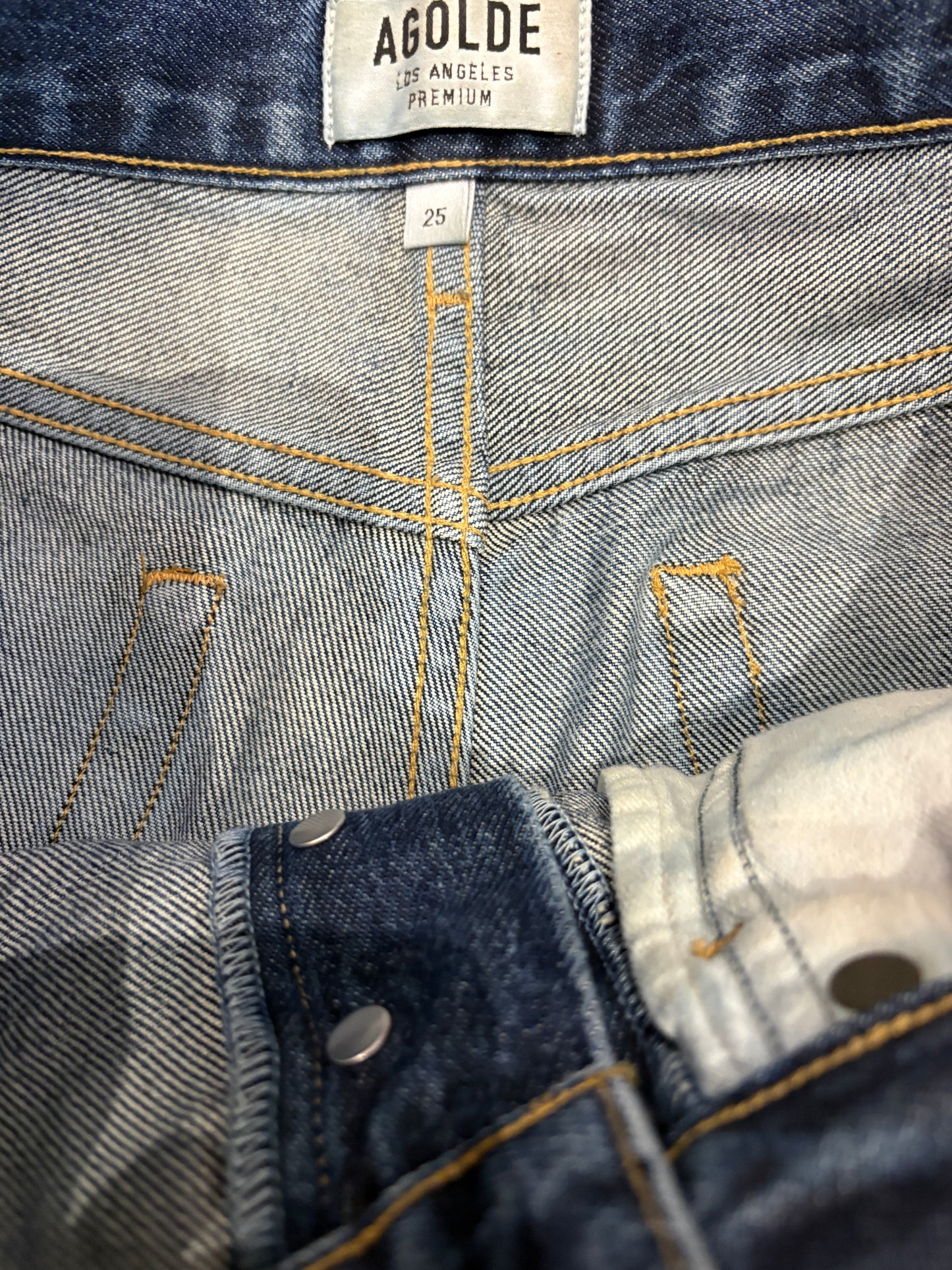 Agolde Denim Ripped Shorts 25"