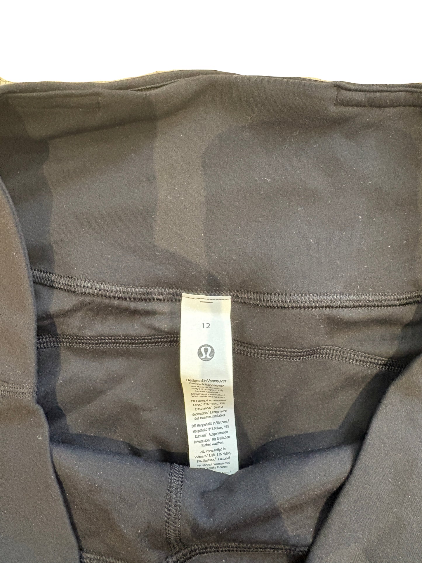 Lululemon Black Flare Leggings UK 16