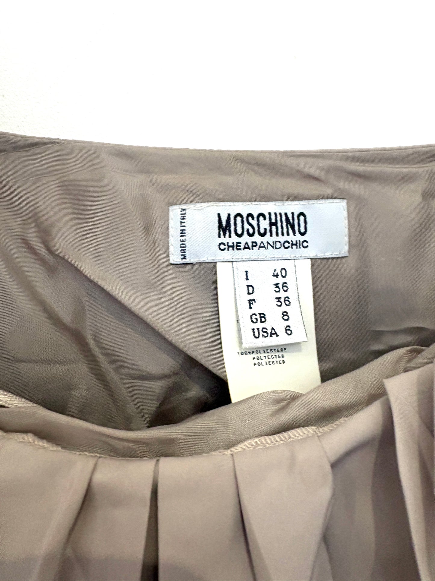 Moschino Cheap and Chic Pleat Dress UK 8