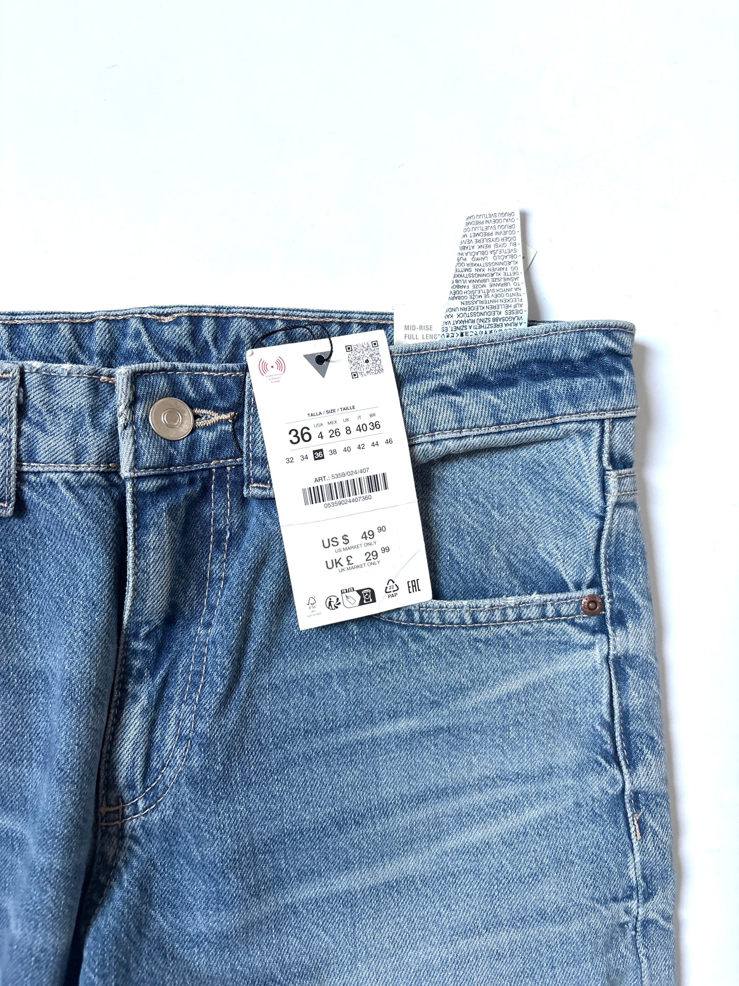 New With Tags Zara Wide leg Jeans UK 8