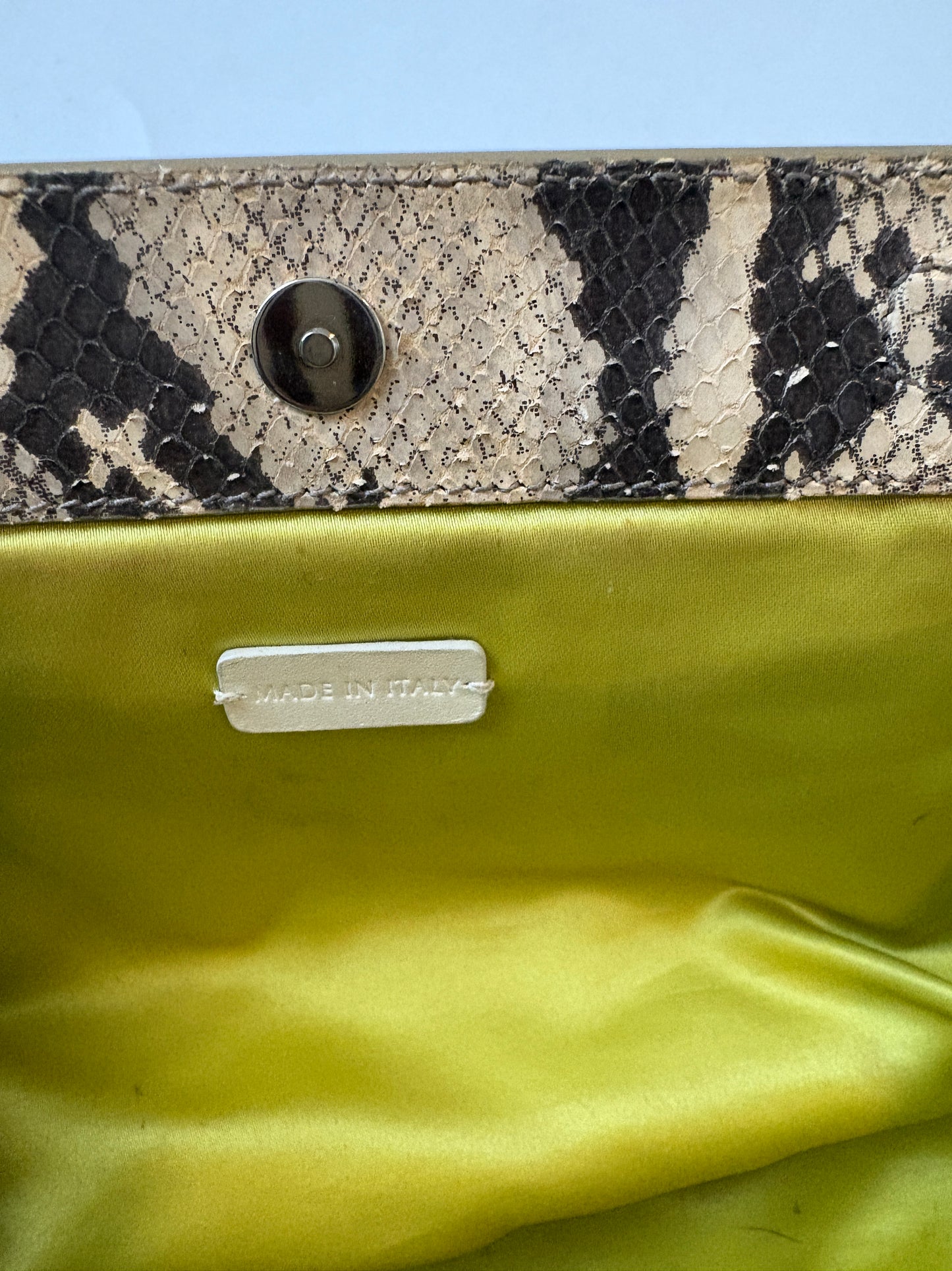 Henri Bendel Snake Print Leather Shoulder Bag