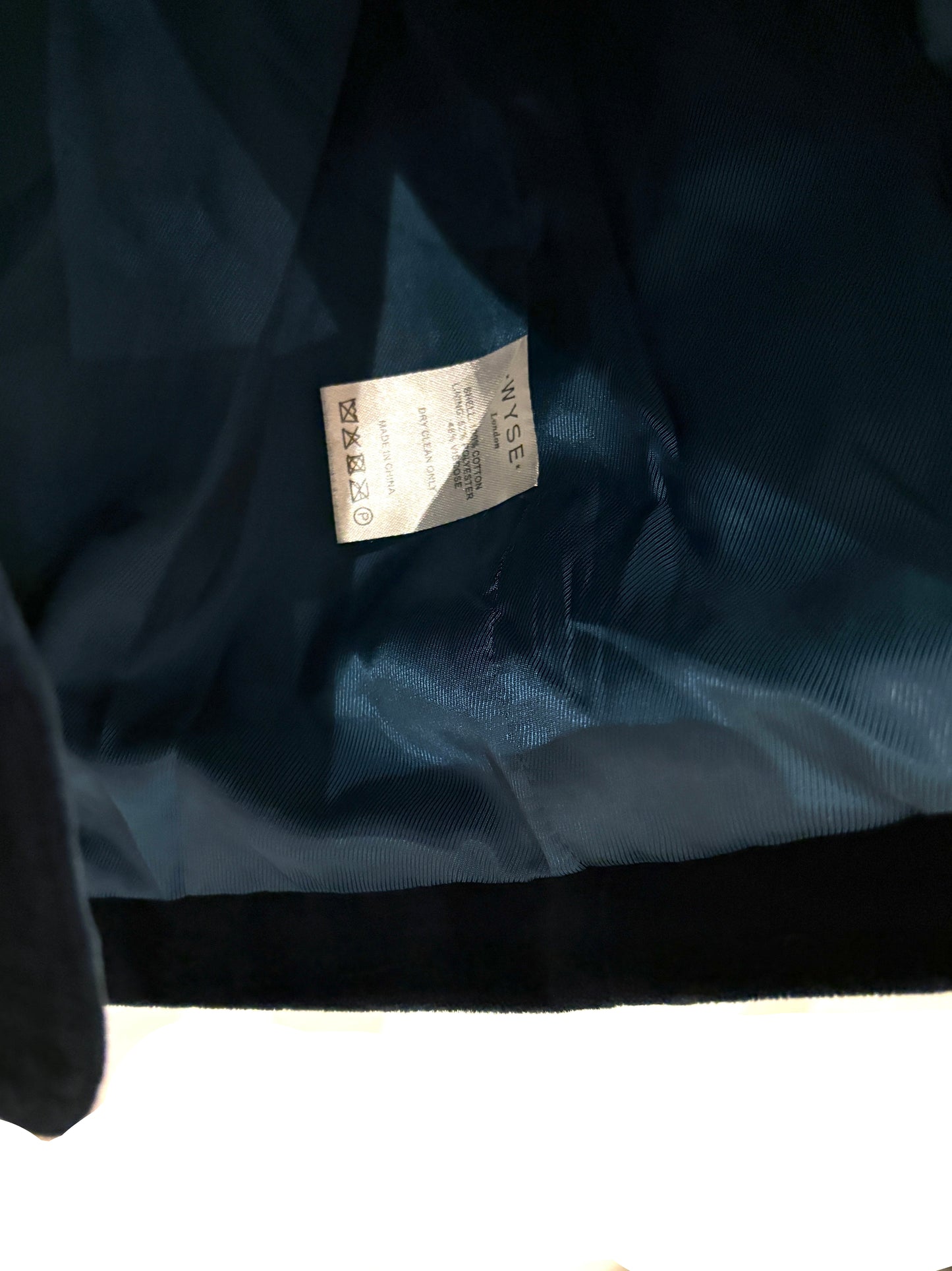 Wyse Blue Velvet Blazer L