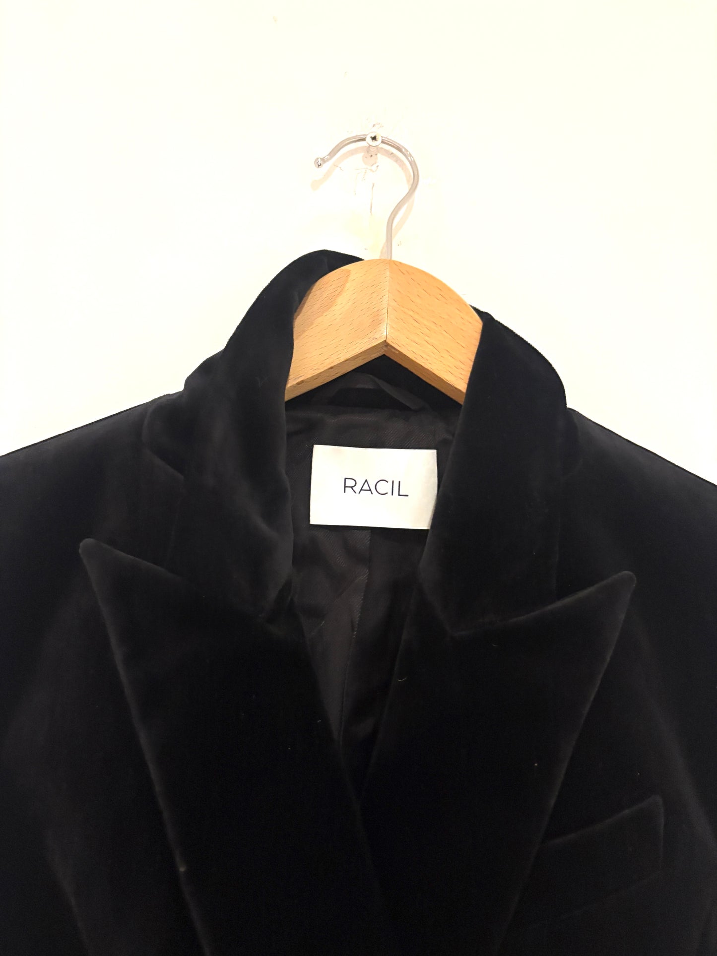 Racil Double Breasted Black Belted Blazer UK 8