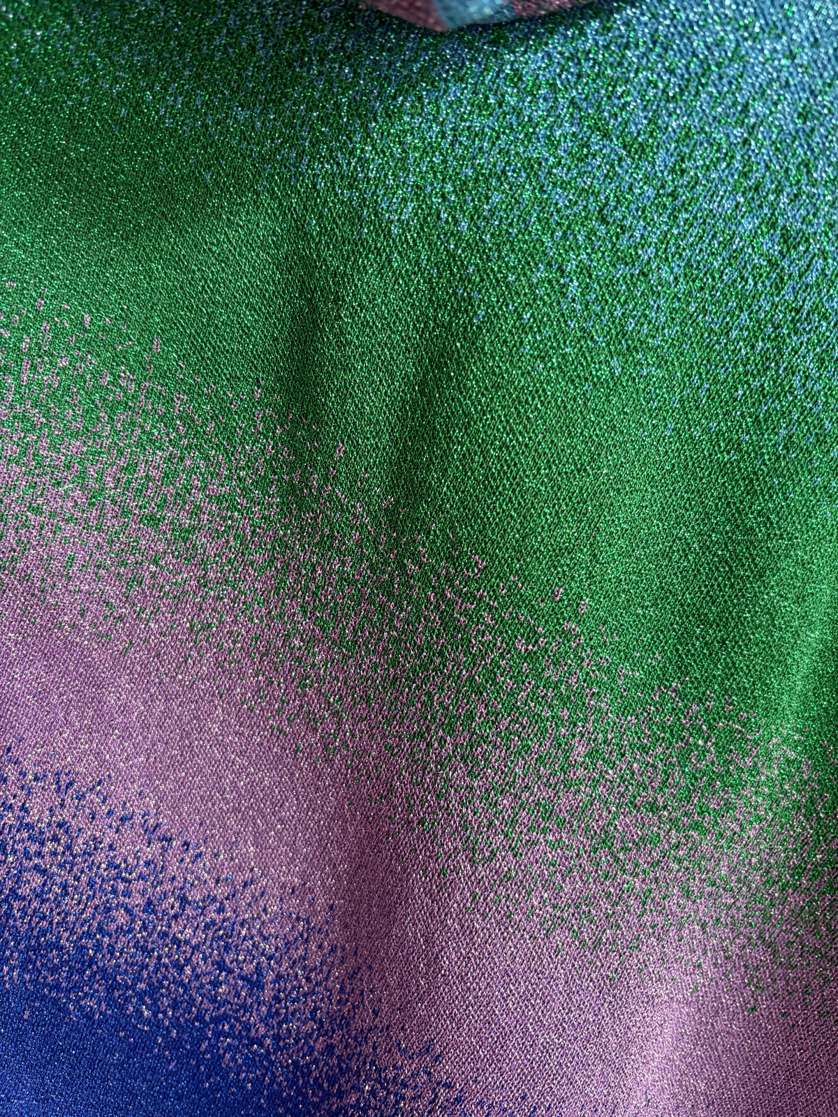 Maje Lurex Cardigan in Green blue and Purple Gradient S