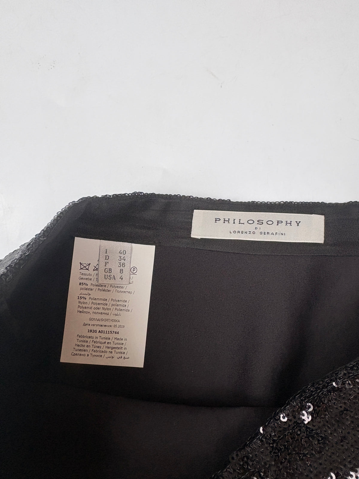 Philosophy Di Lorenzo Serafini Sequin and Lace Skirt UK 8
