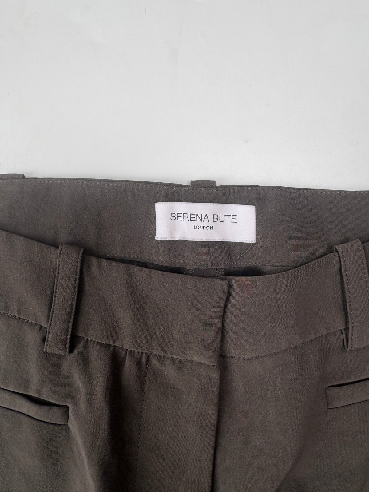 Serena Bute Brown Silky Trousers UK 8