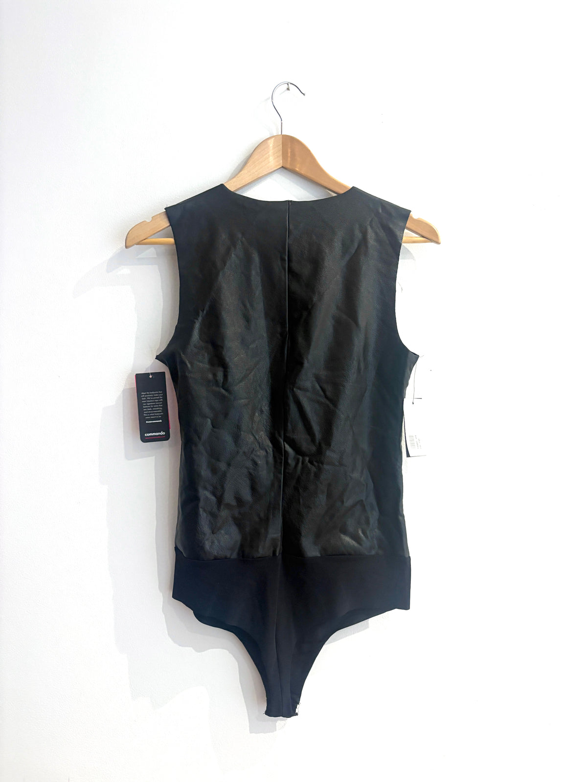New With Tags Commando Faux Leather Bodysuit L