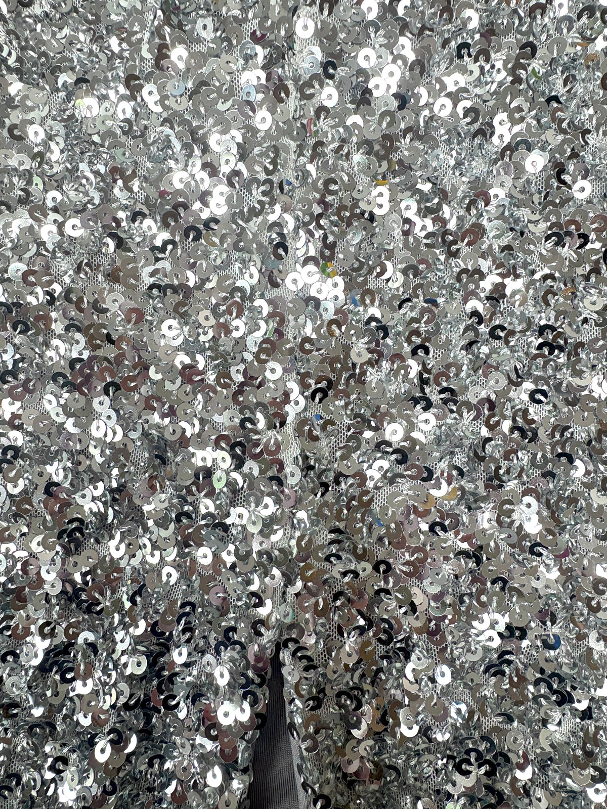 Rotate by Birger Christensen Silver Sequin Midi Pencil Skirt UK 16