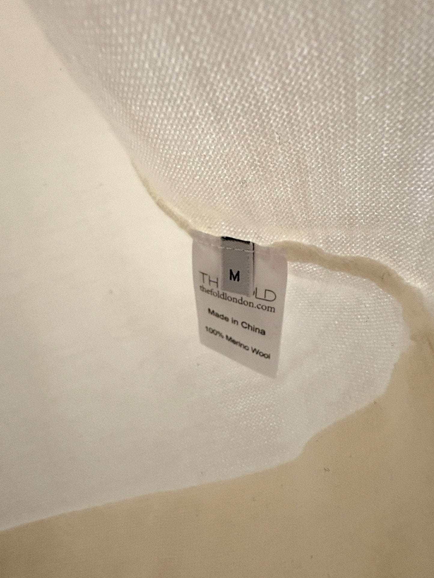The Fold Ivory Merino Wool Sweater M