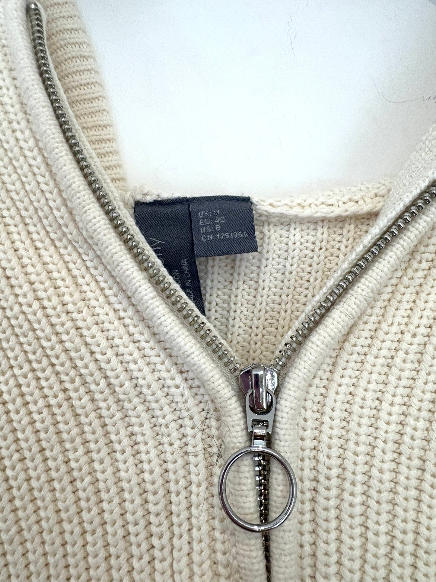Sweaty Betty Cream Knit Hooded Sweater M