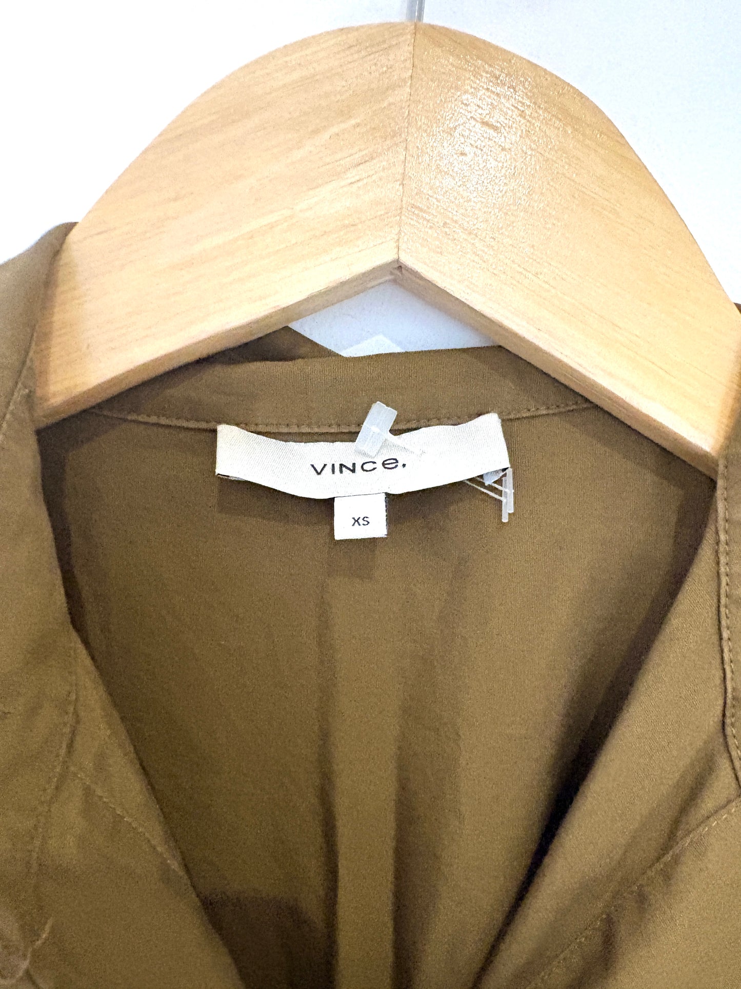 Vince Khaki Shirt Dress XS
