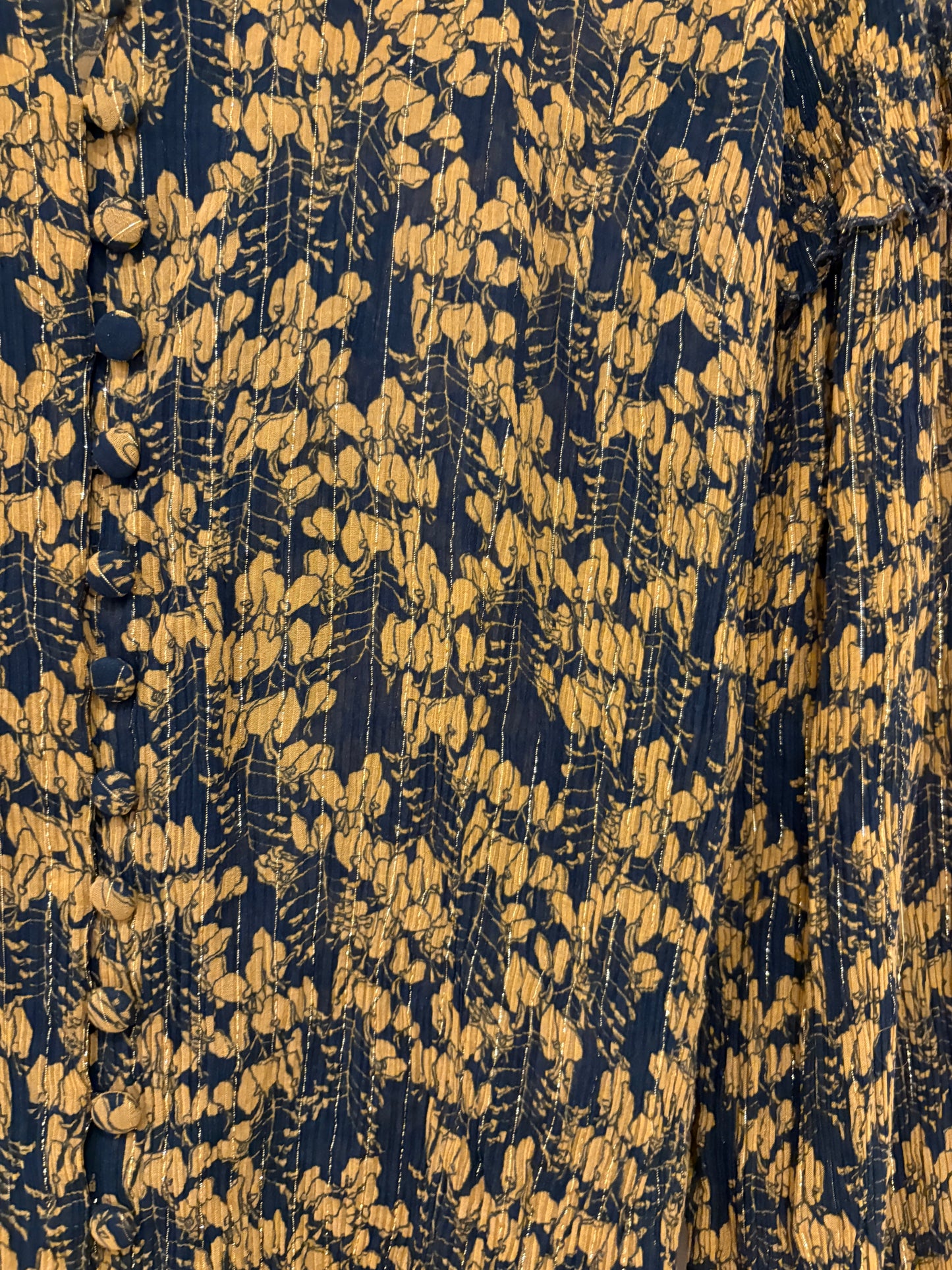 The Fold Lurex Floral Shirt UK 12