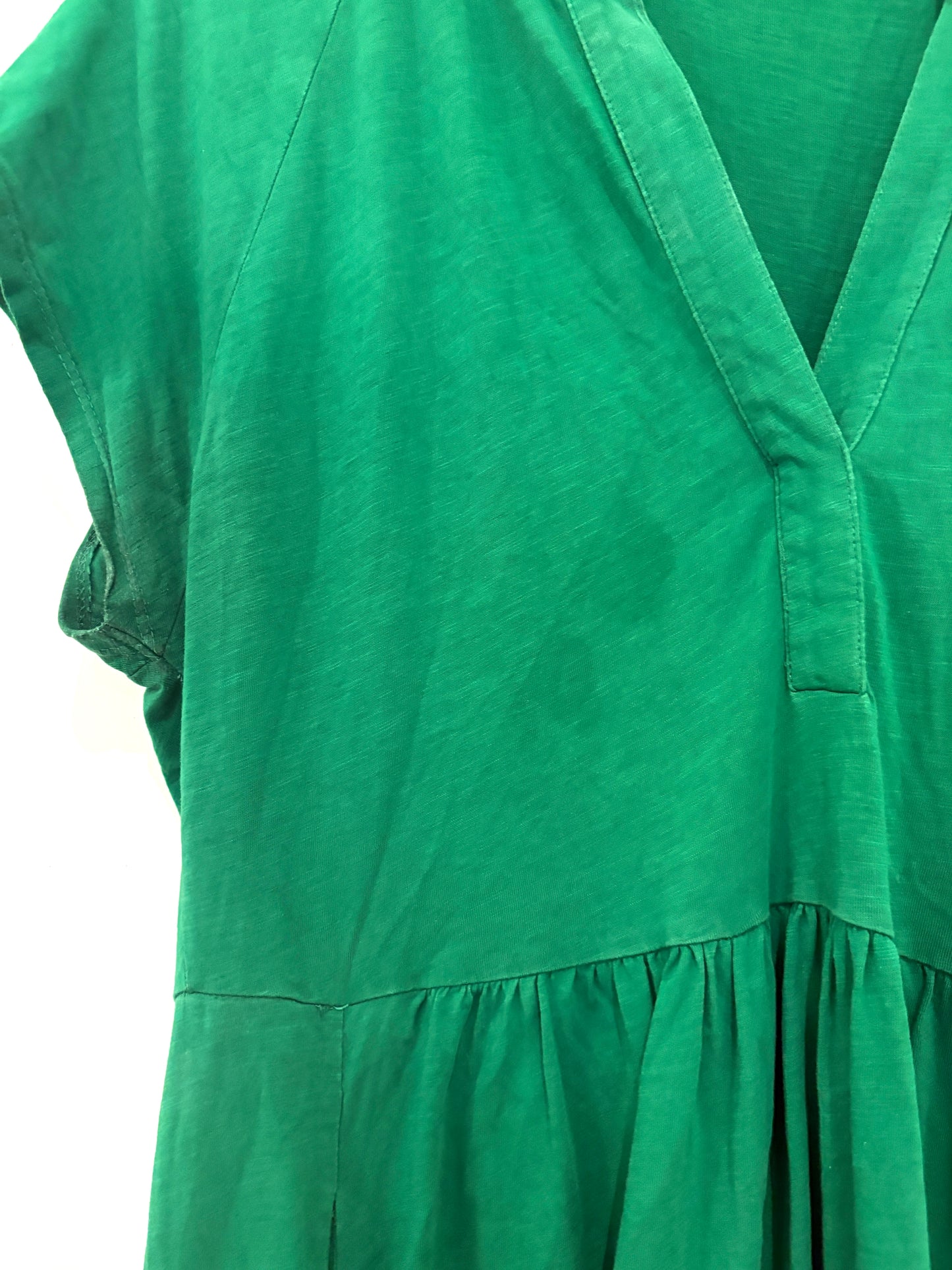 Me+Em Green Tiered Cotton Dress UK 14