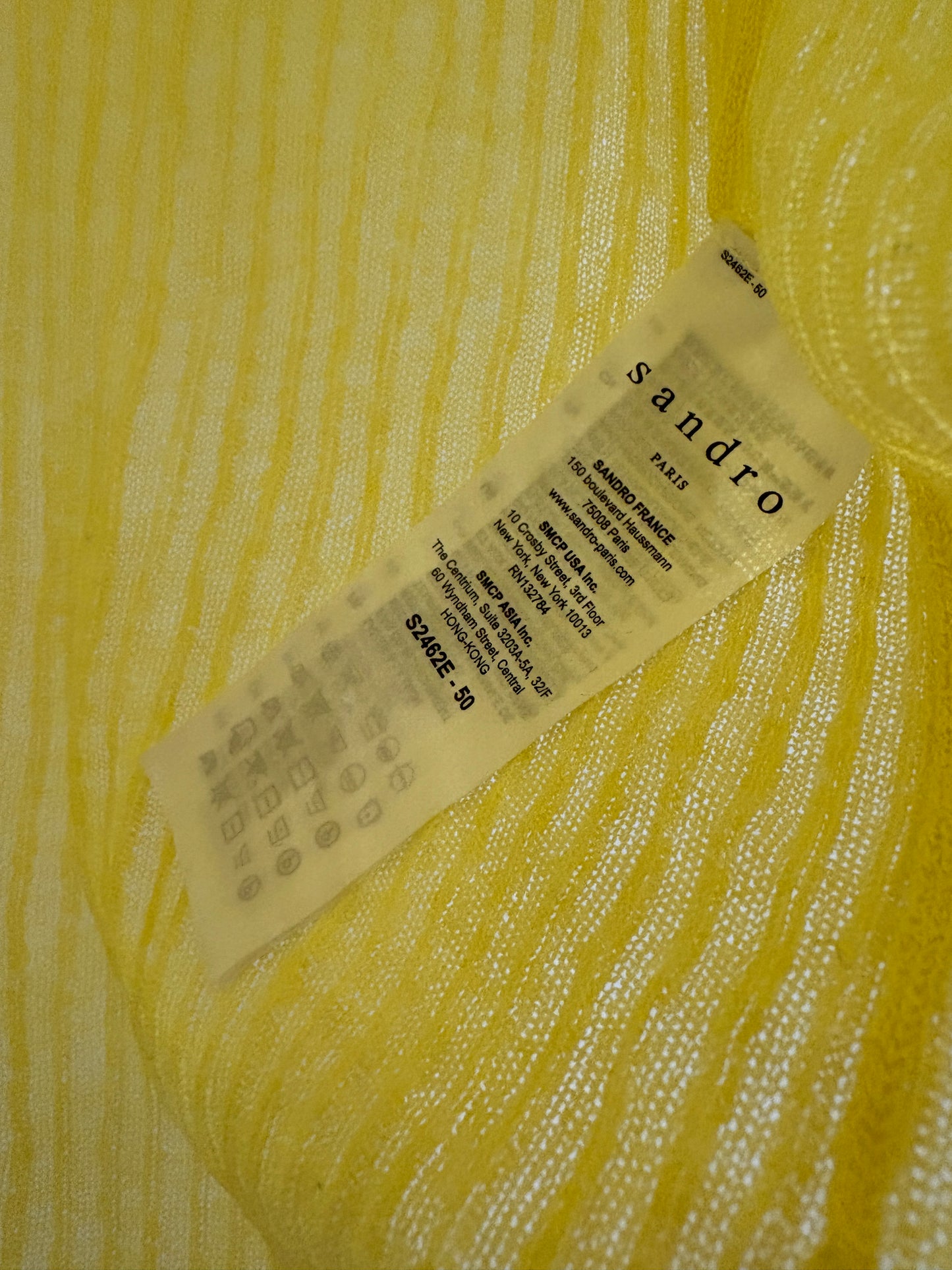 Sandro Yellow Sleeveless Knit S