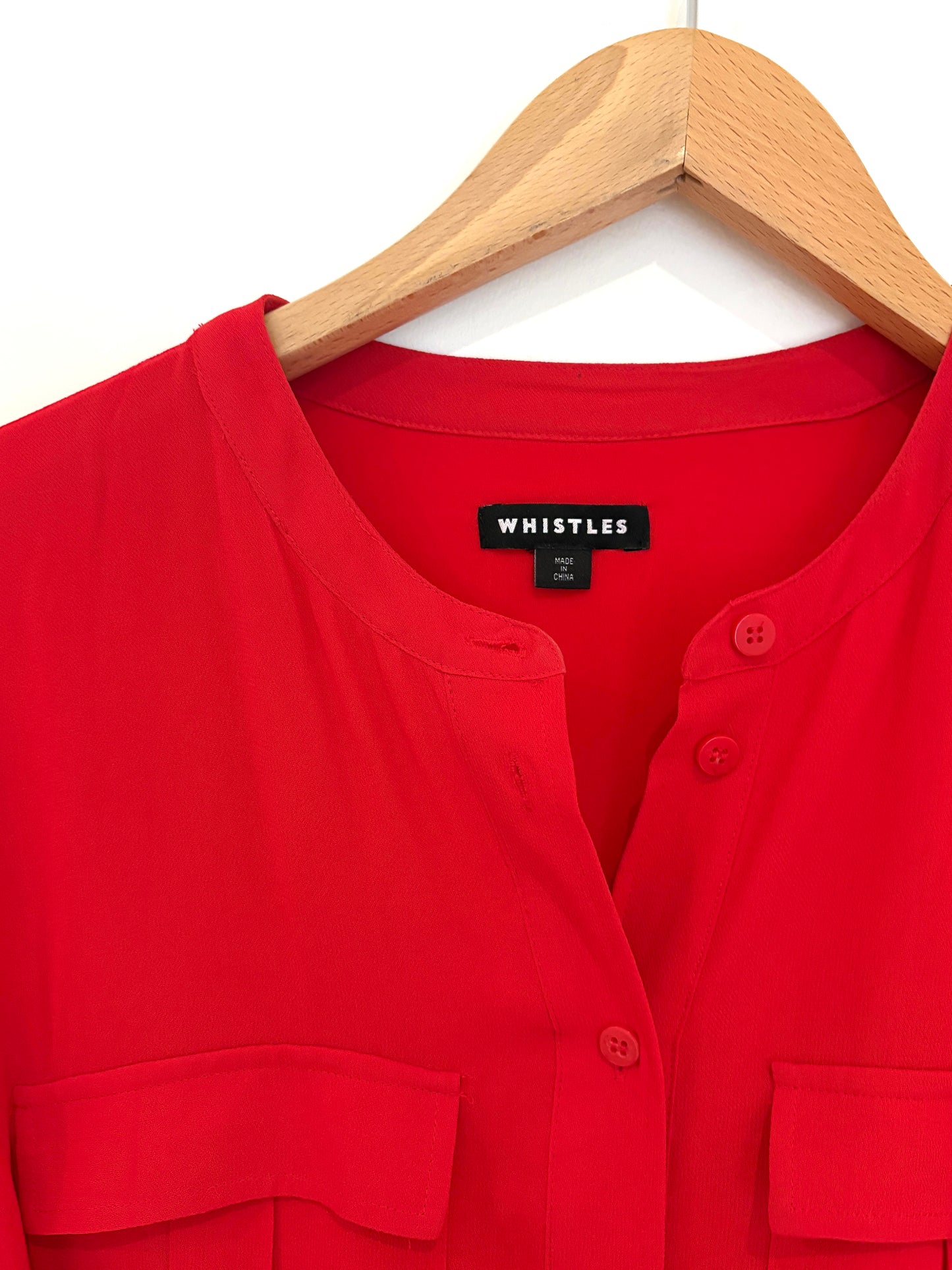 Whistles Red Shirt Dress UK 14