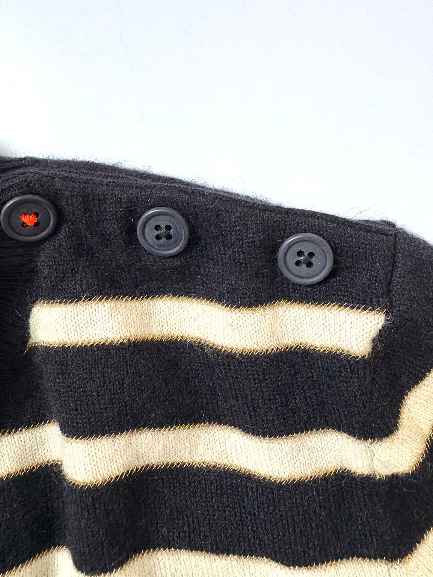 Chinti and Parker Striped Cashmere Jumper L