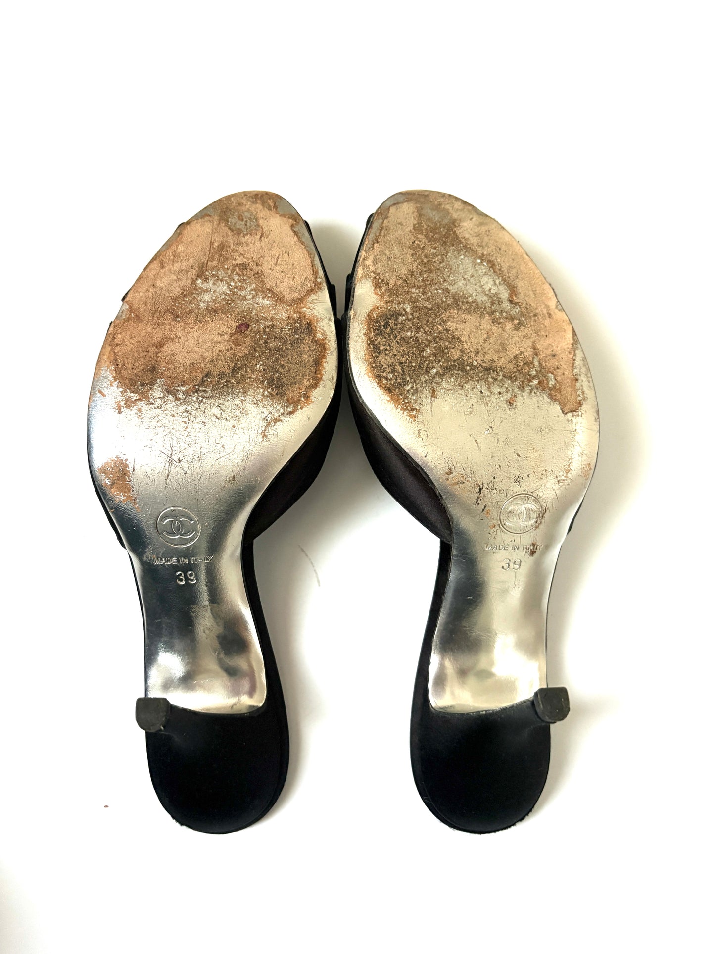 Chanel Vintage Jewelled Evening Mules UK 6