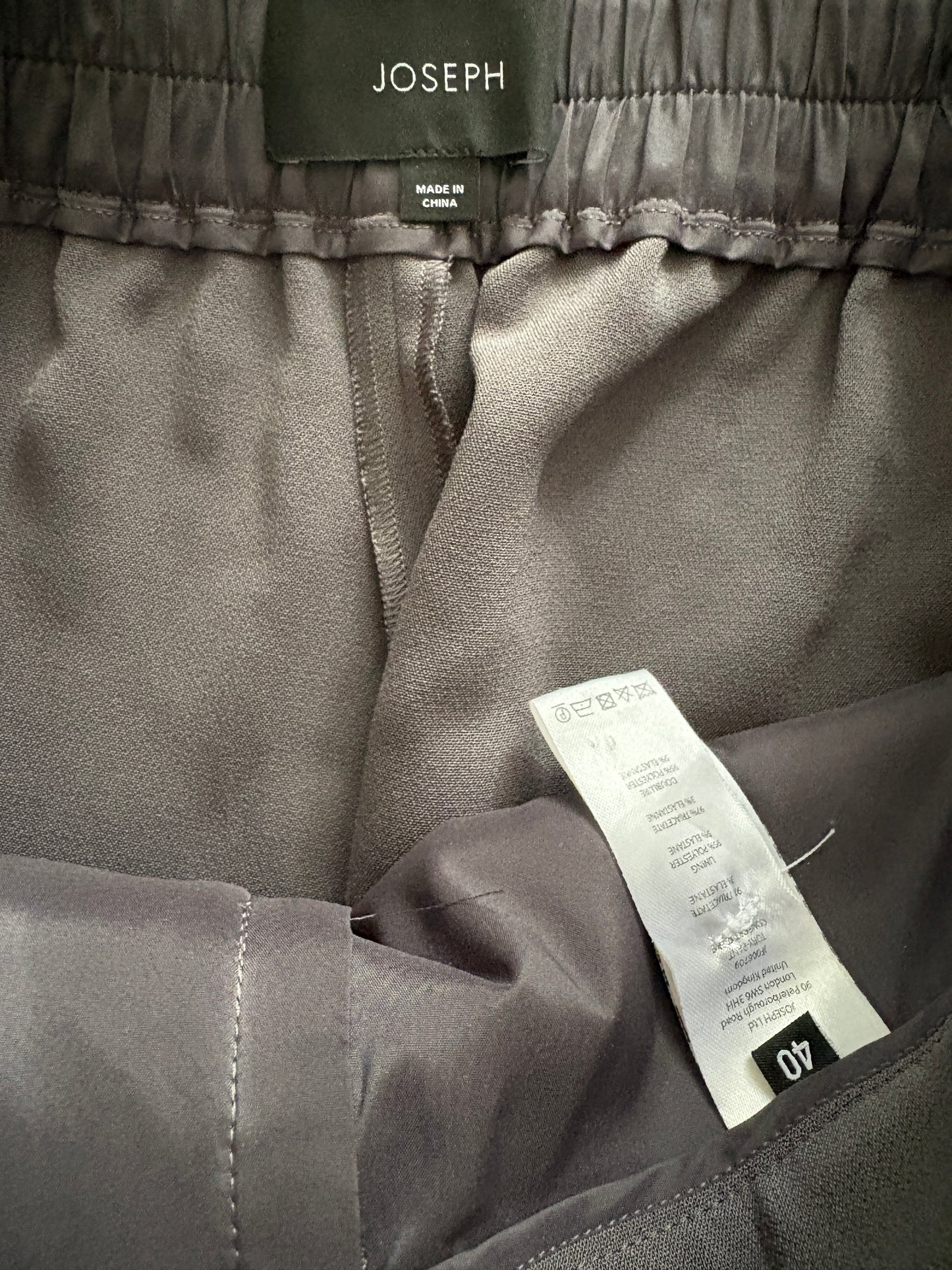 Joseph Straight Leg Grey Trousers UK 12