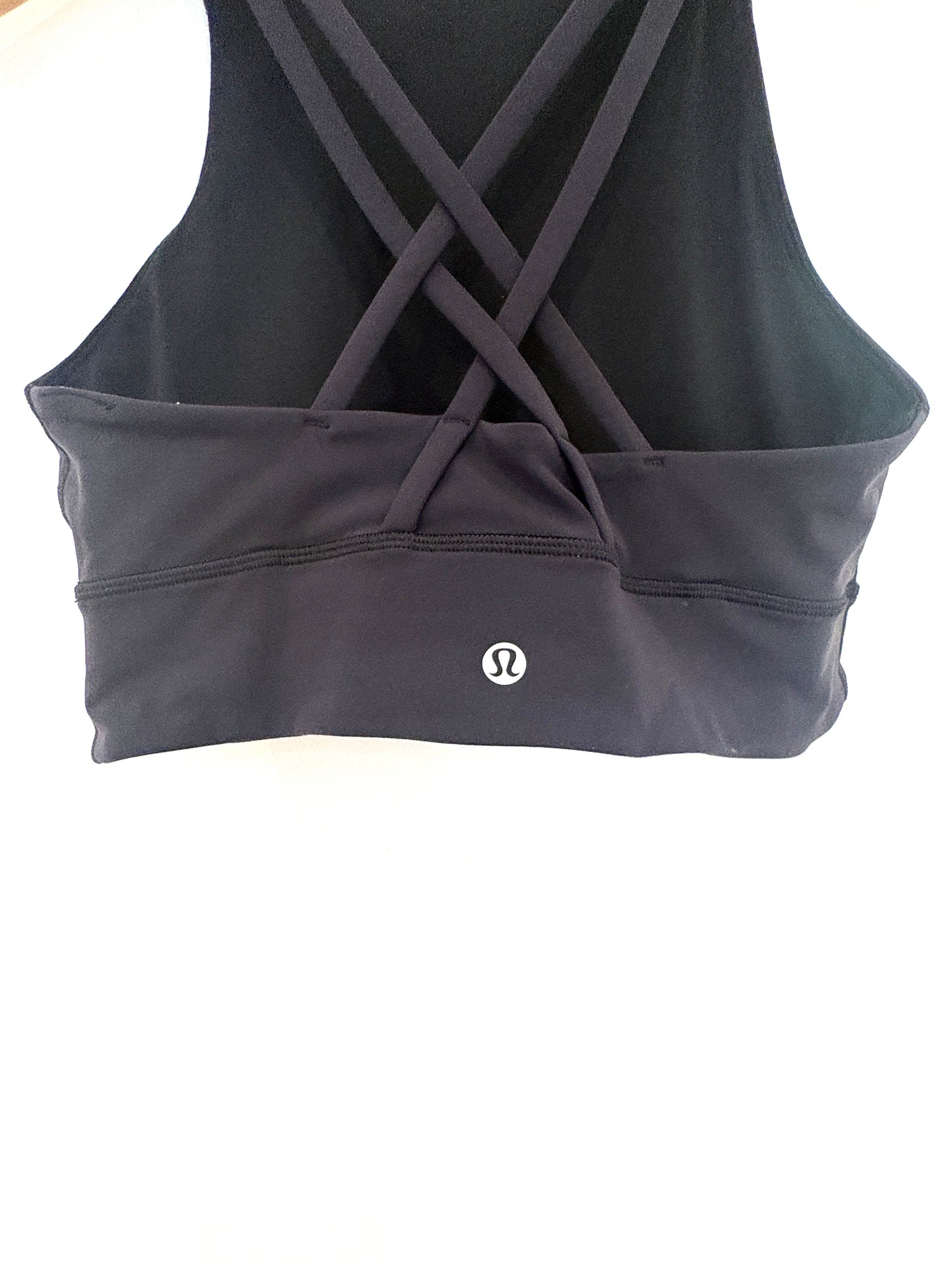 Lululemon Black Cropped Sports Top UK 12