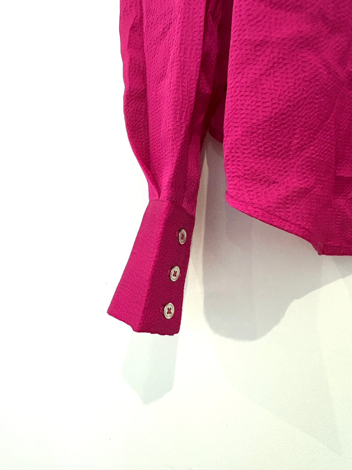 Claudie Pierlot Fuschia Textured Shirt UK 8