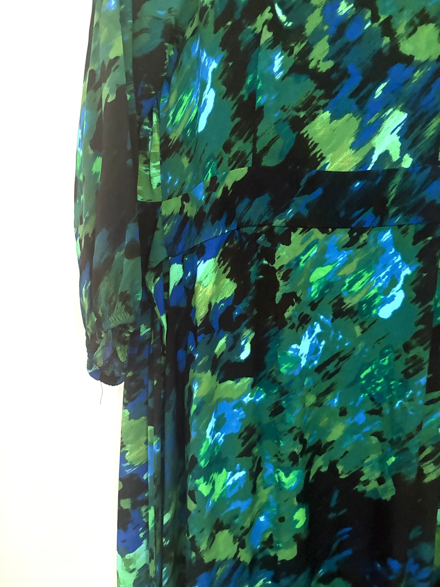 Saint+Sofia Green Printed Wrap Dress UK 10