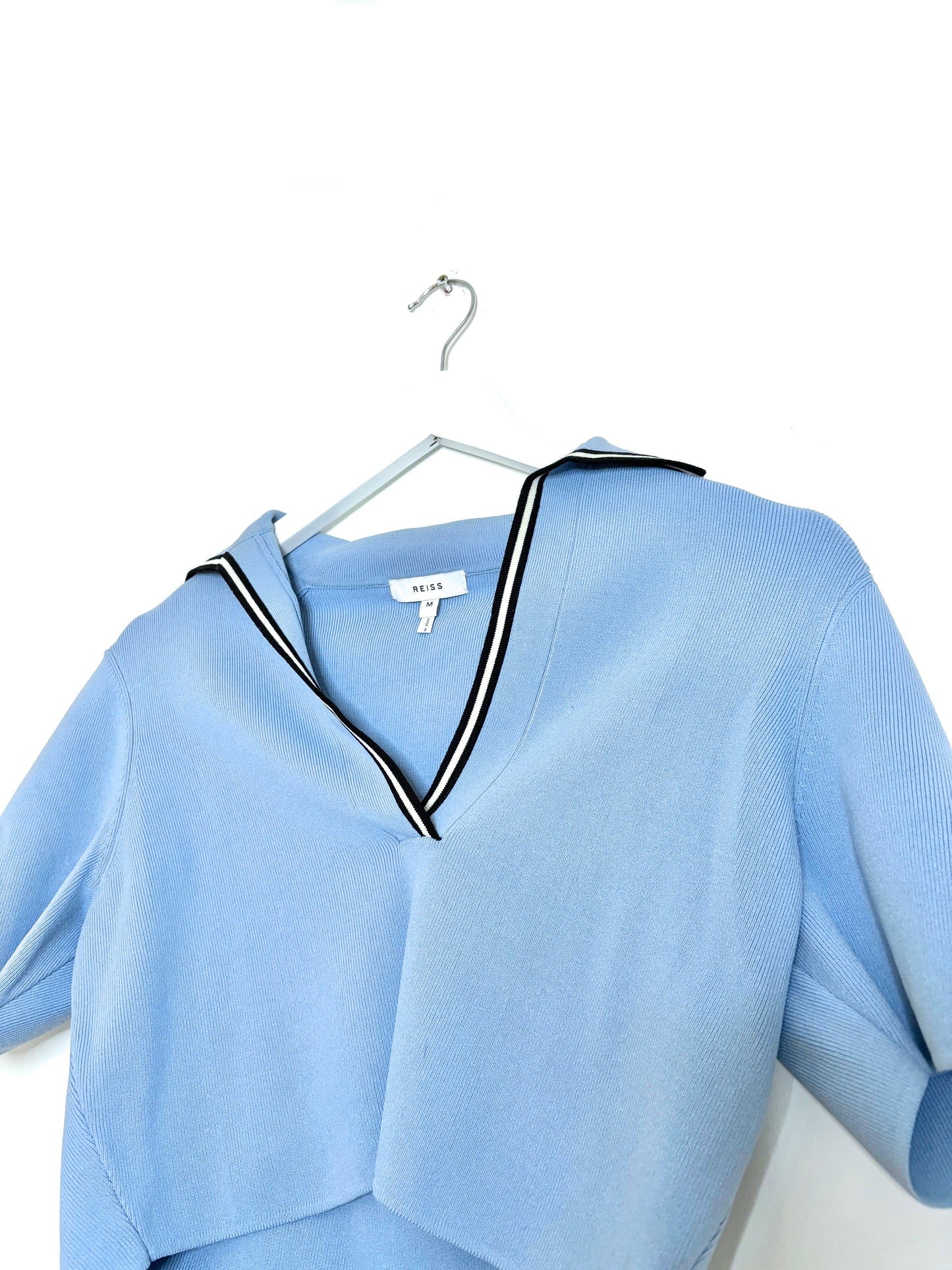 Reiss Cropped Polo Top M