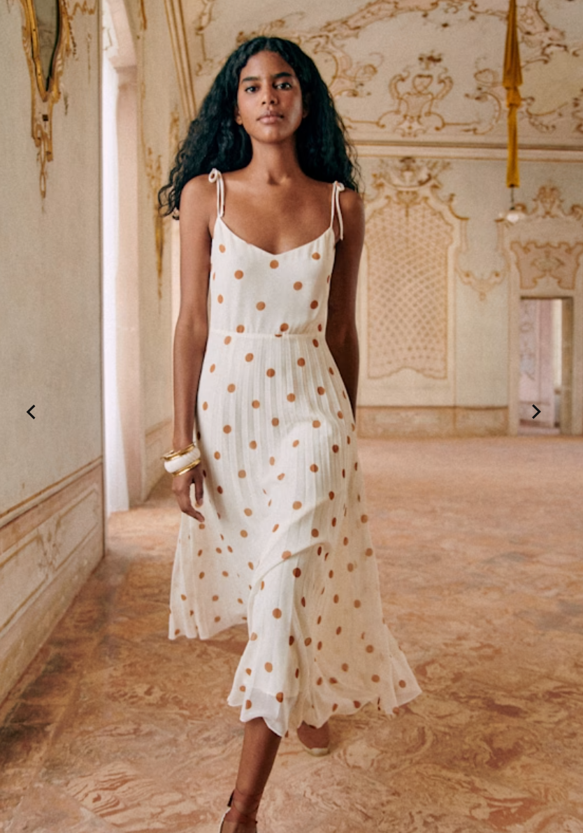New With Tags Sézane Nissa Polka Dot Dress UK 6