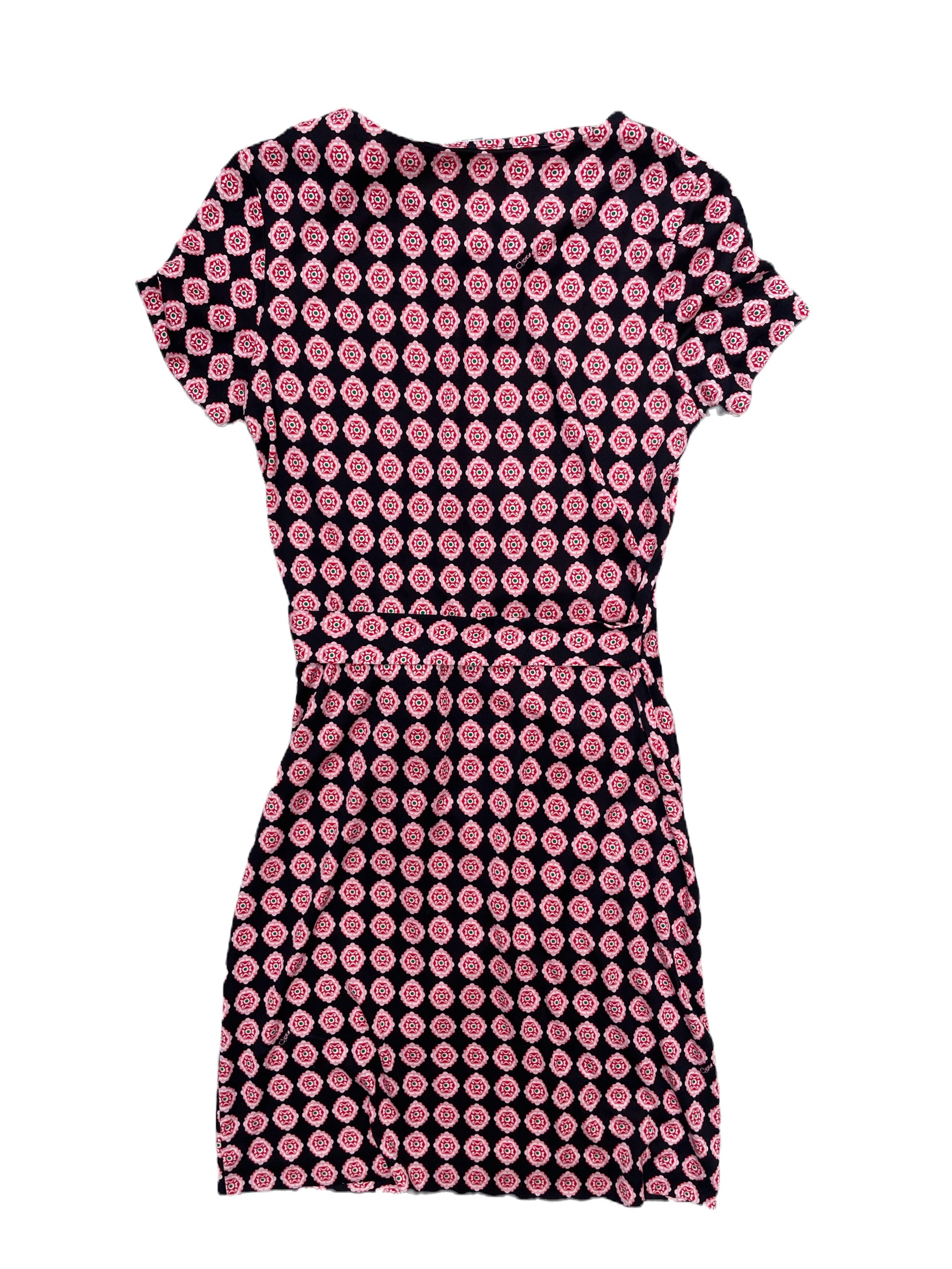 Diane Von Furstenberg Silk Print Dress UK 8 image 1