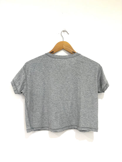 Lululemon Grey Cropped Sports Tee S