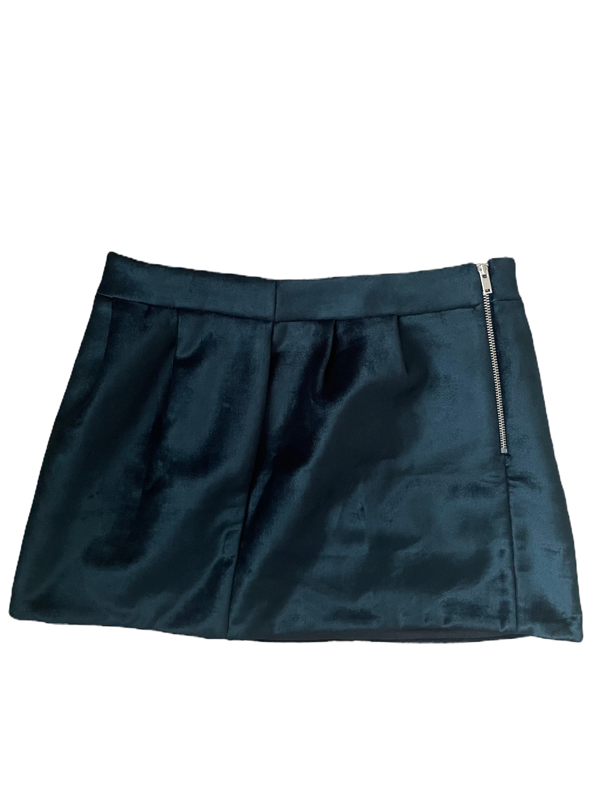 COS Blue Velvet Skirt UK 6 image 1