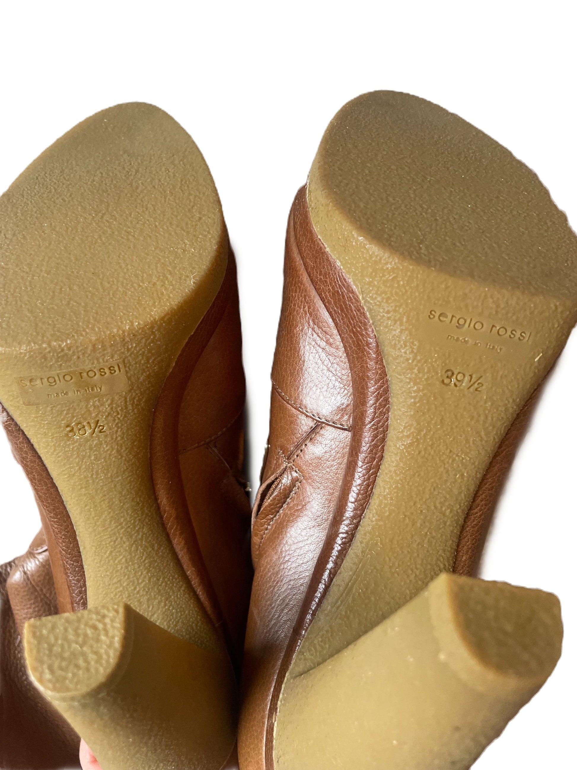 Sergio Rossi Tan Leather Boots UK 6.5 image 3