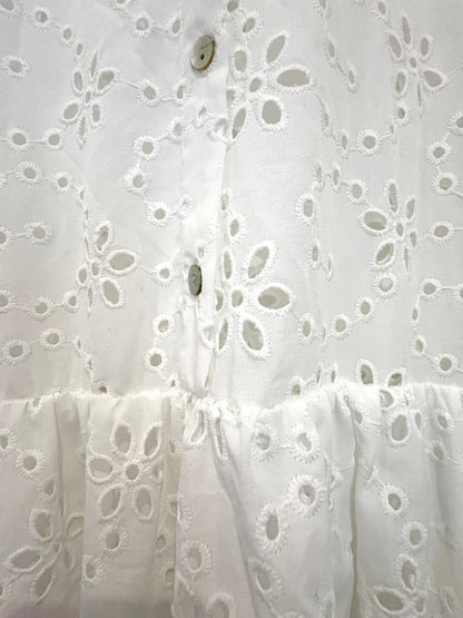 Zara Cutwork Embroidery Midi Dress M