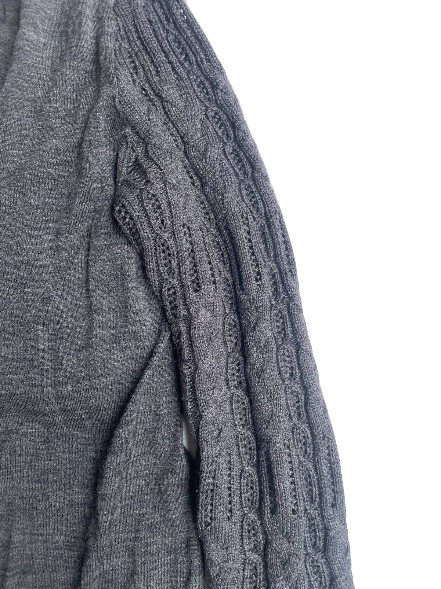Vera Wang Grey Knit Cardigan M image 2