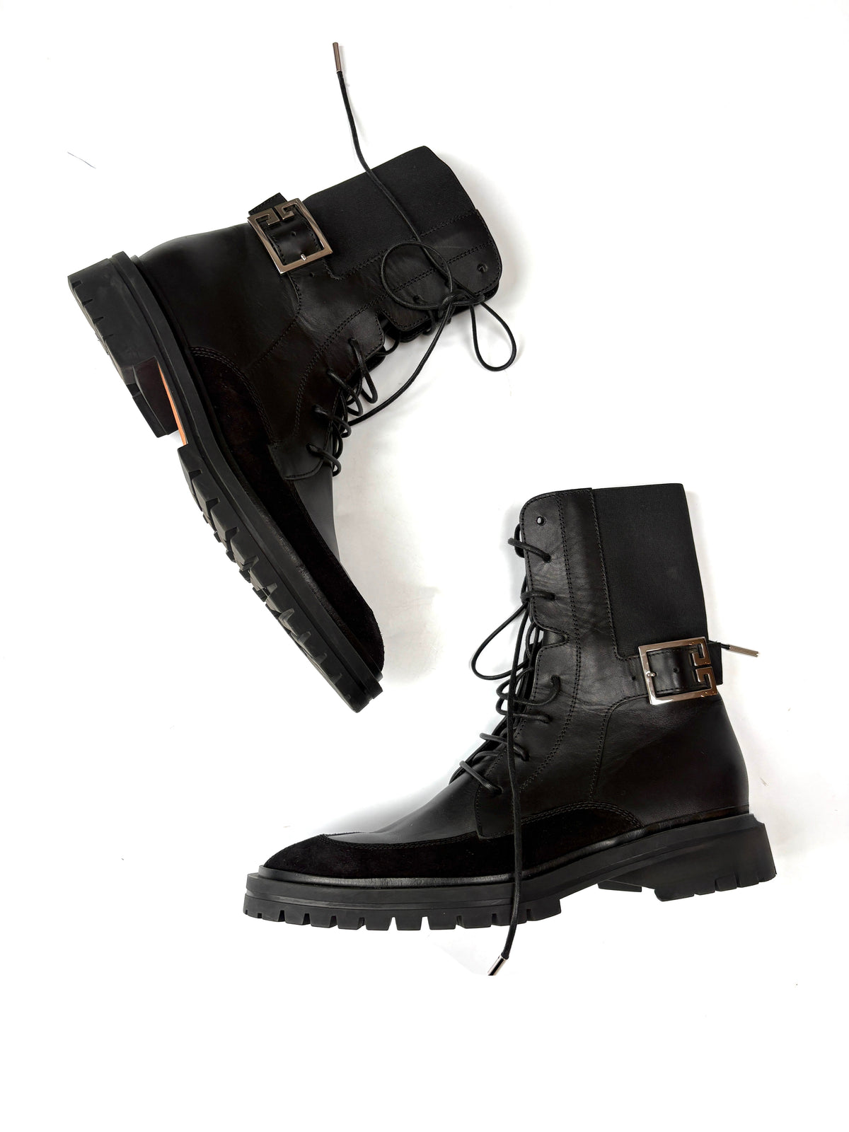 Givenchy Black Combats Boots UK 5