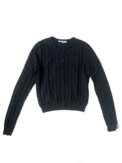 Carven Textured Black Knit Cardigan S image 0
