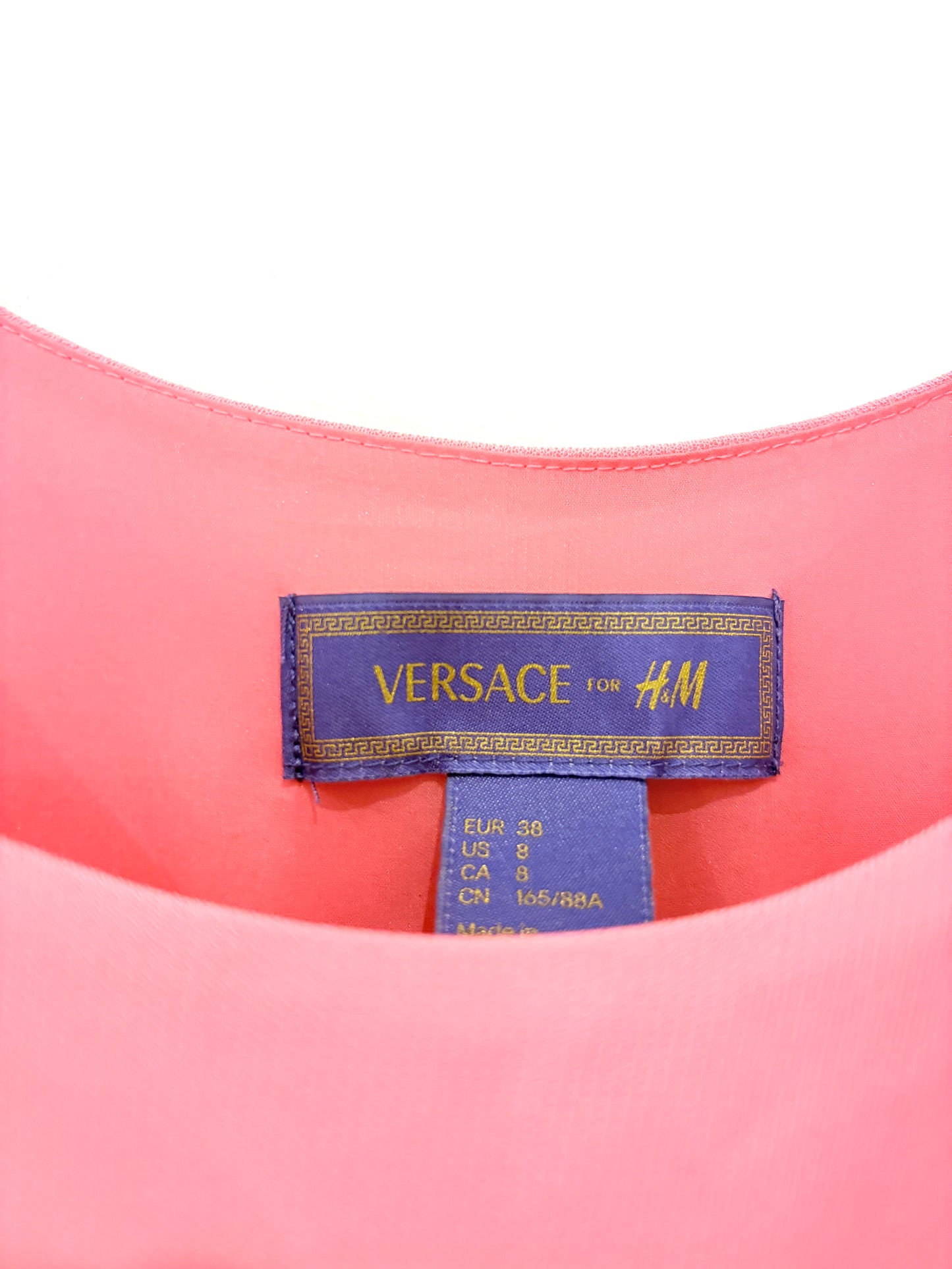 Versace For H&M Pink Jersey Dress UK 10