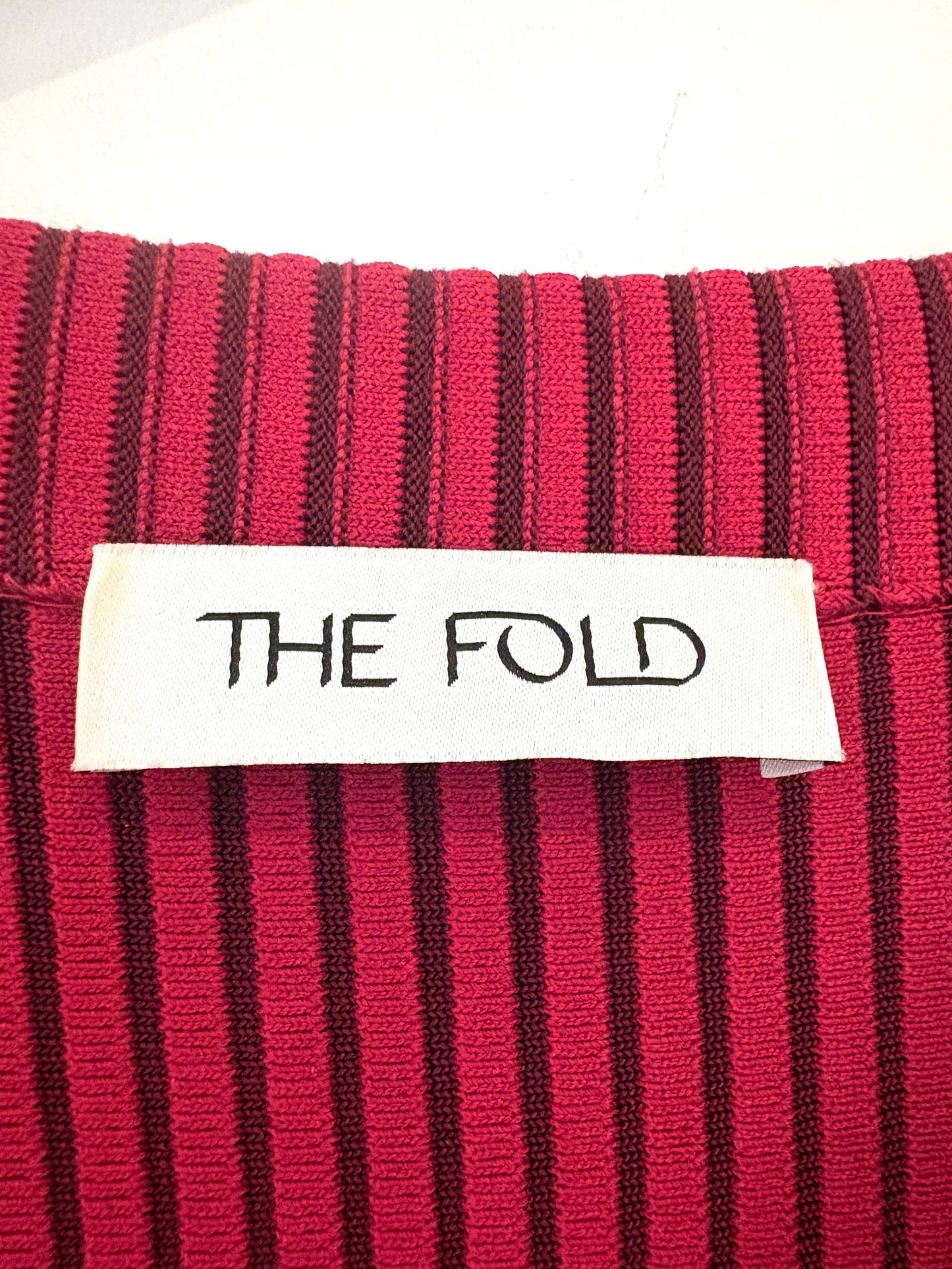 The Fold Red Pleat Dress M