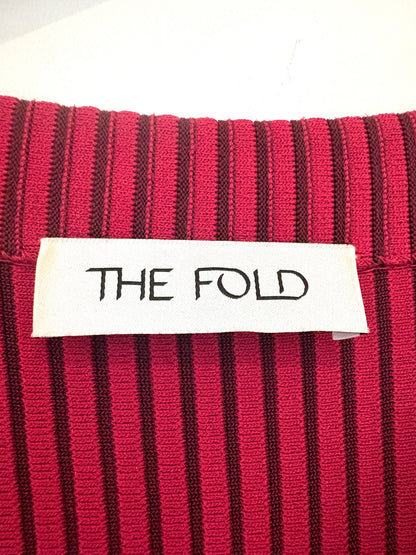 The Fold Red Pleat Dress M