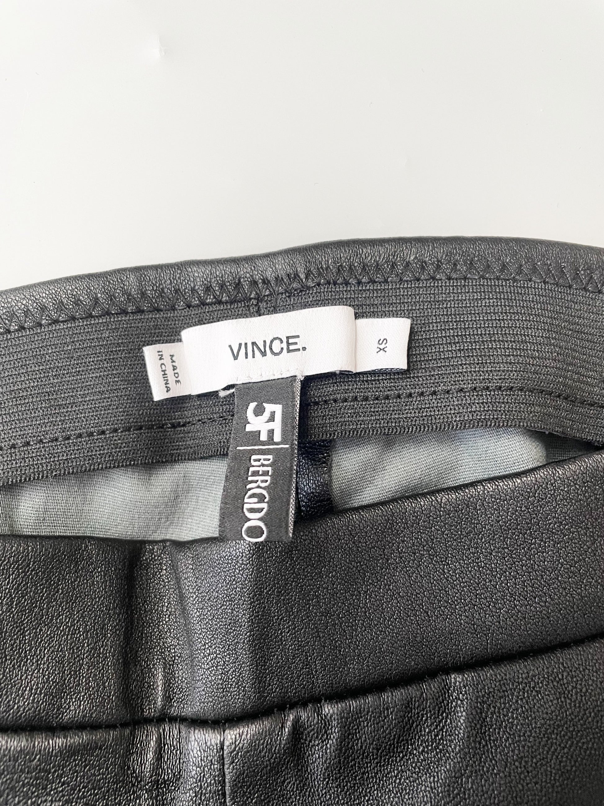 Vince Leather Leggings XS image 2