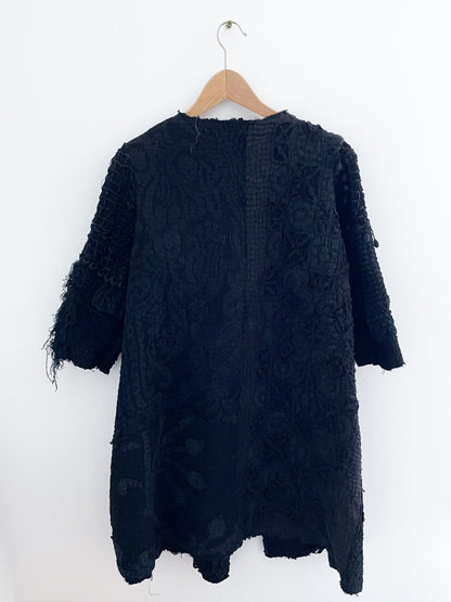 By Walid Black Embroidered Coat S image 1