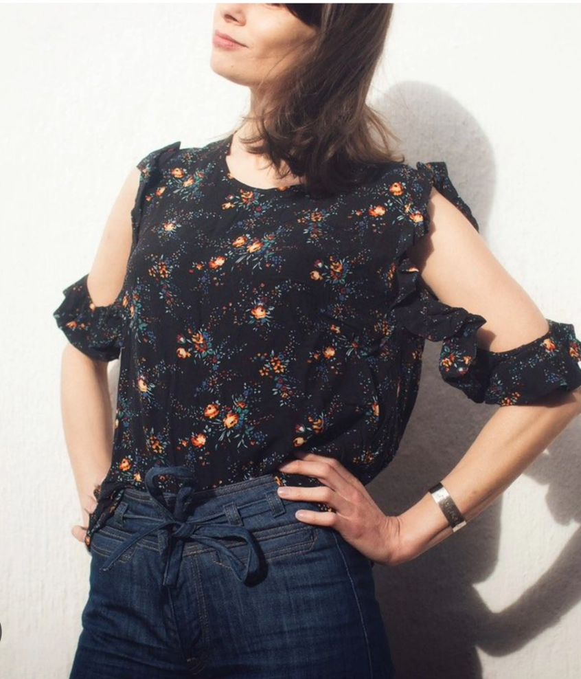 Sandro Cold Shoulder Blouse S image 1
