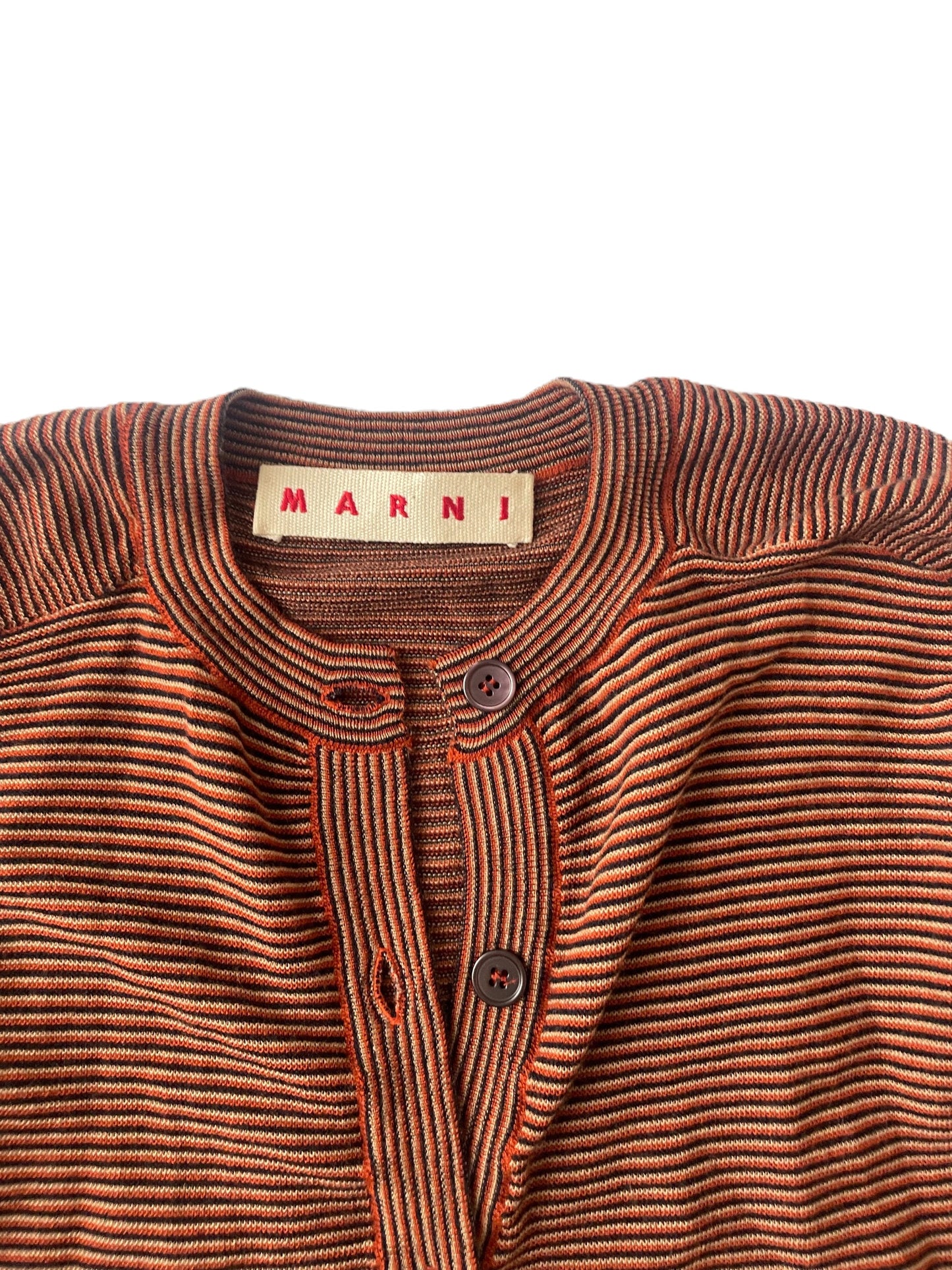 Marni Striped Cashmere Cardigan UK 10 image 2
