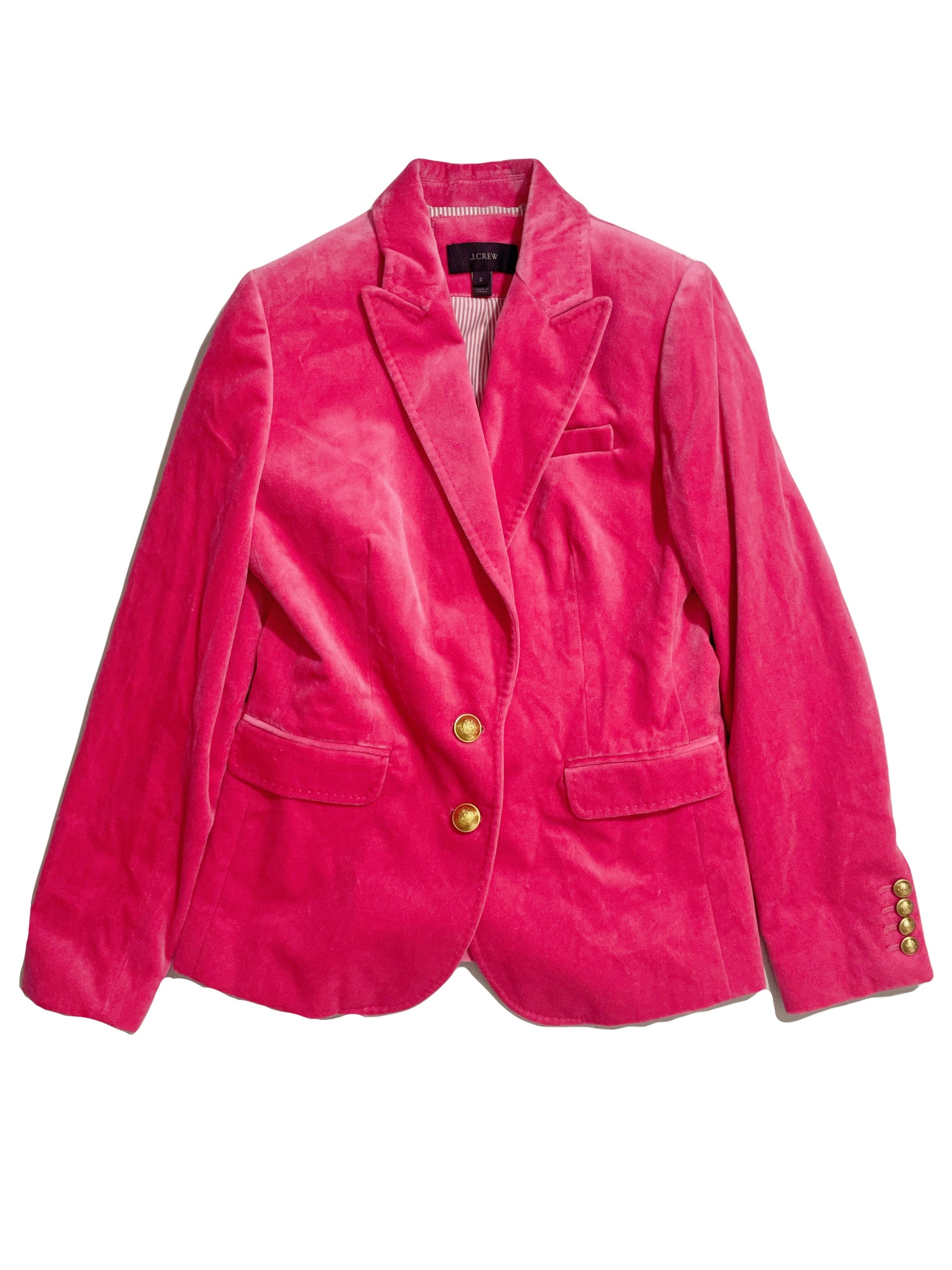 J.Crew Velvet Pink Blazer UK 6 image 0
