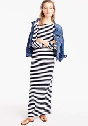 New With Tags J.Crew Striped Maxi Dress UK 6
