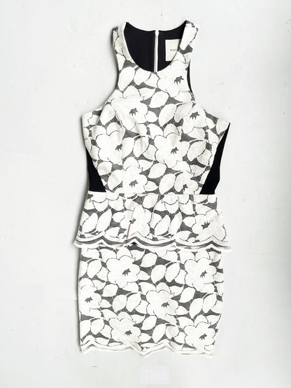 Mason by Michelle Mason Floral Peplum Dress XS image 0