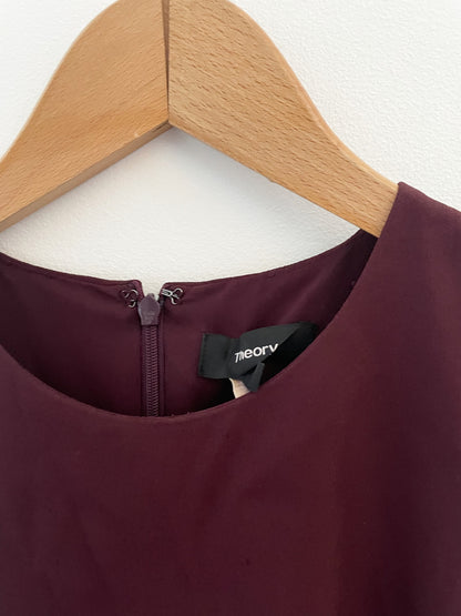Theory Burgundy Silk Blouse S image 3
